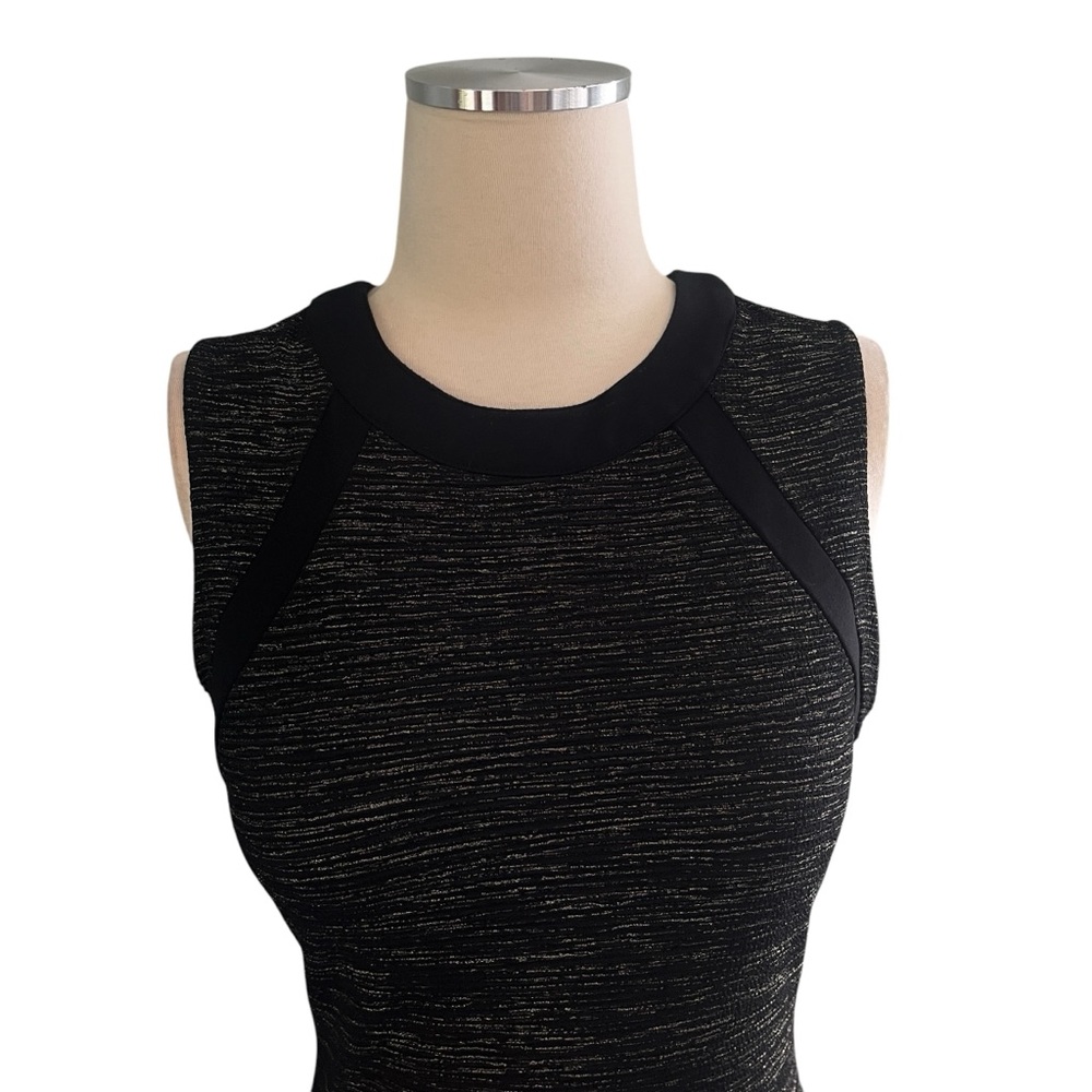 Collective Concepts Black Gold Fleck Bodycon Mini Dress Sz S/M - Picture 4 of 13